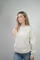Vintage Washed Sweatshirt – Soft Beige