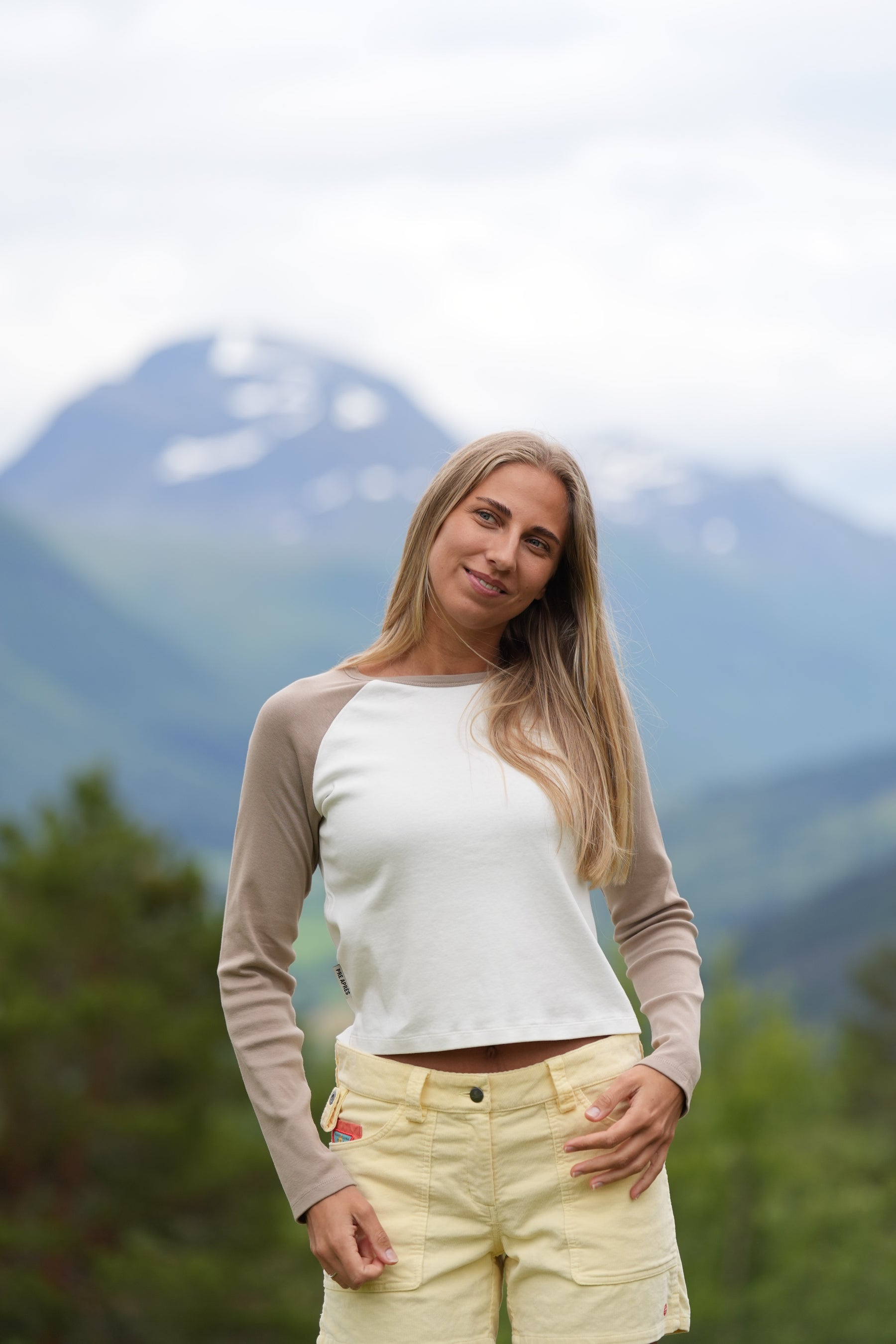 Duo Long Sleeve (w)- Brown/White