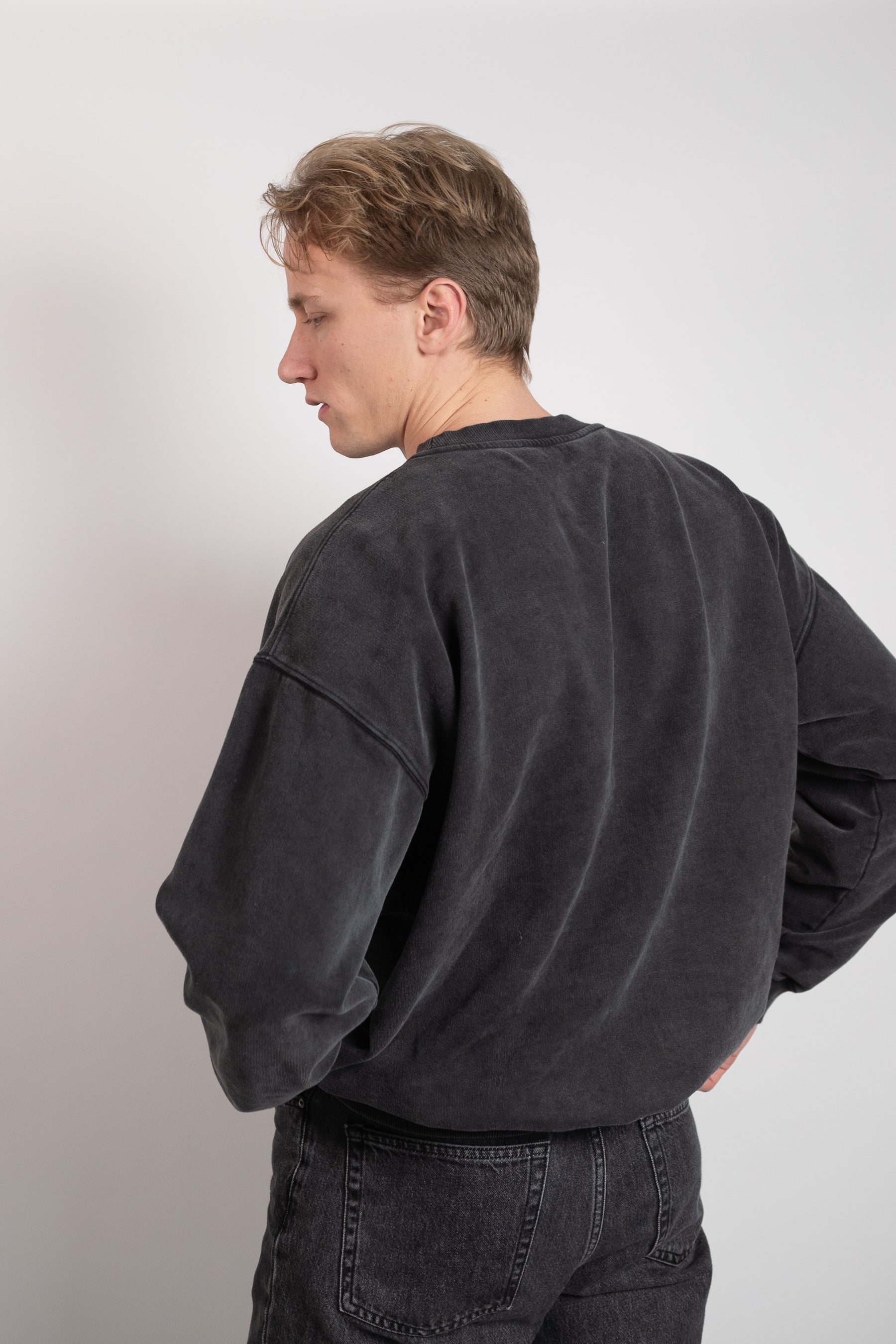 Ecstaski Vintage Washed Sweatshirt - Faded black