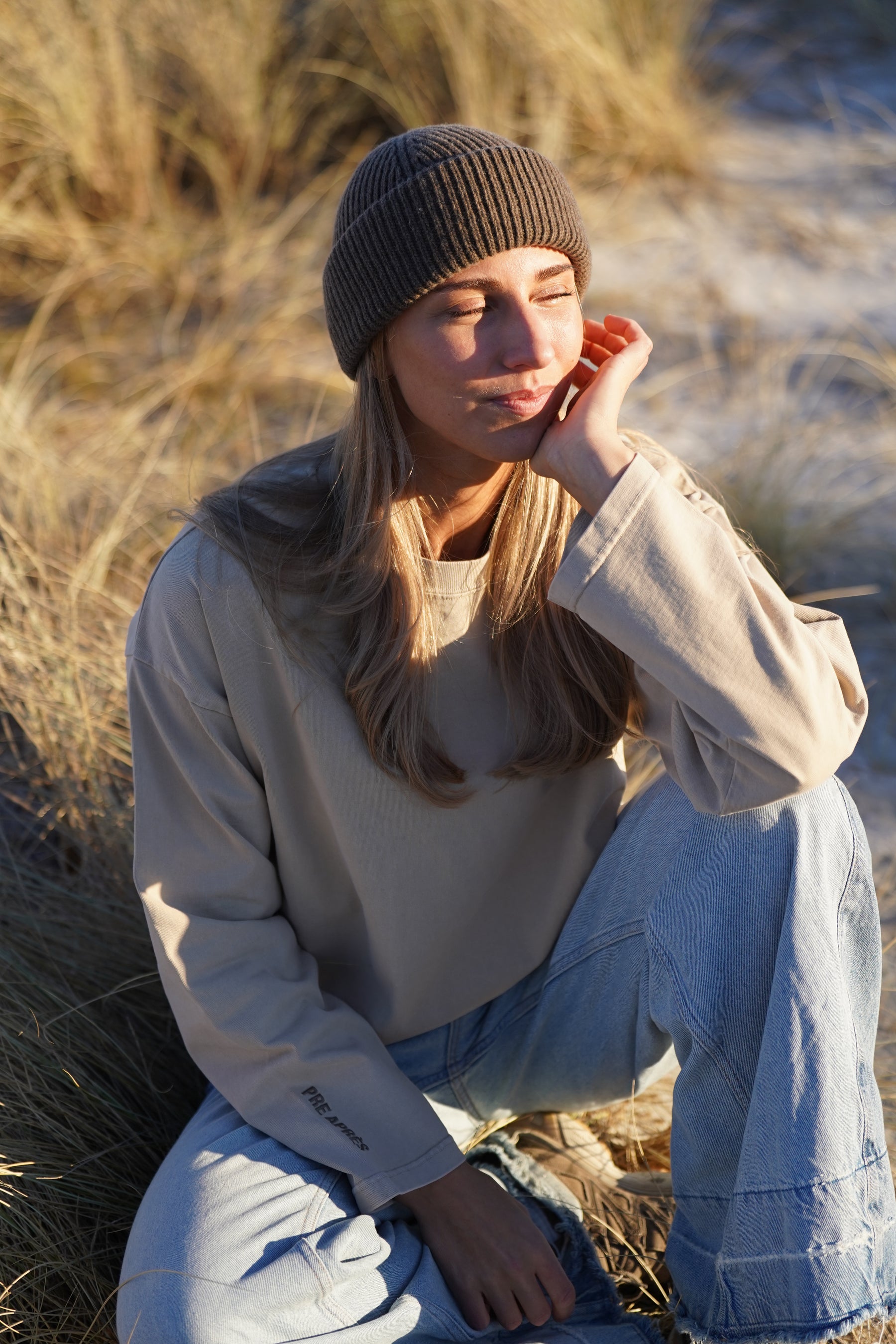 Wool Beanie - Soft Brown