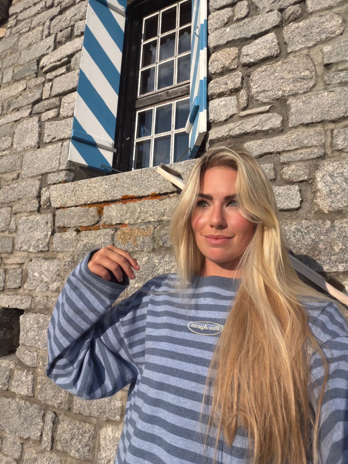 Logo Striped Long Sleeve - Blue/Blue