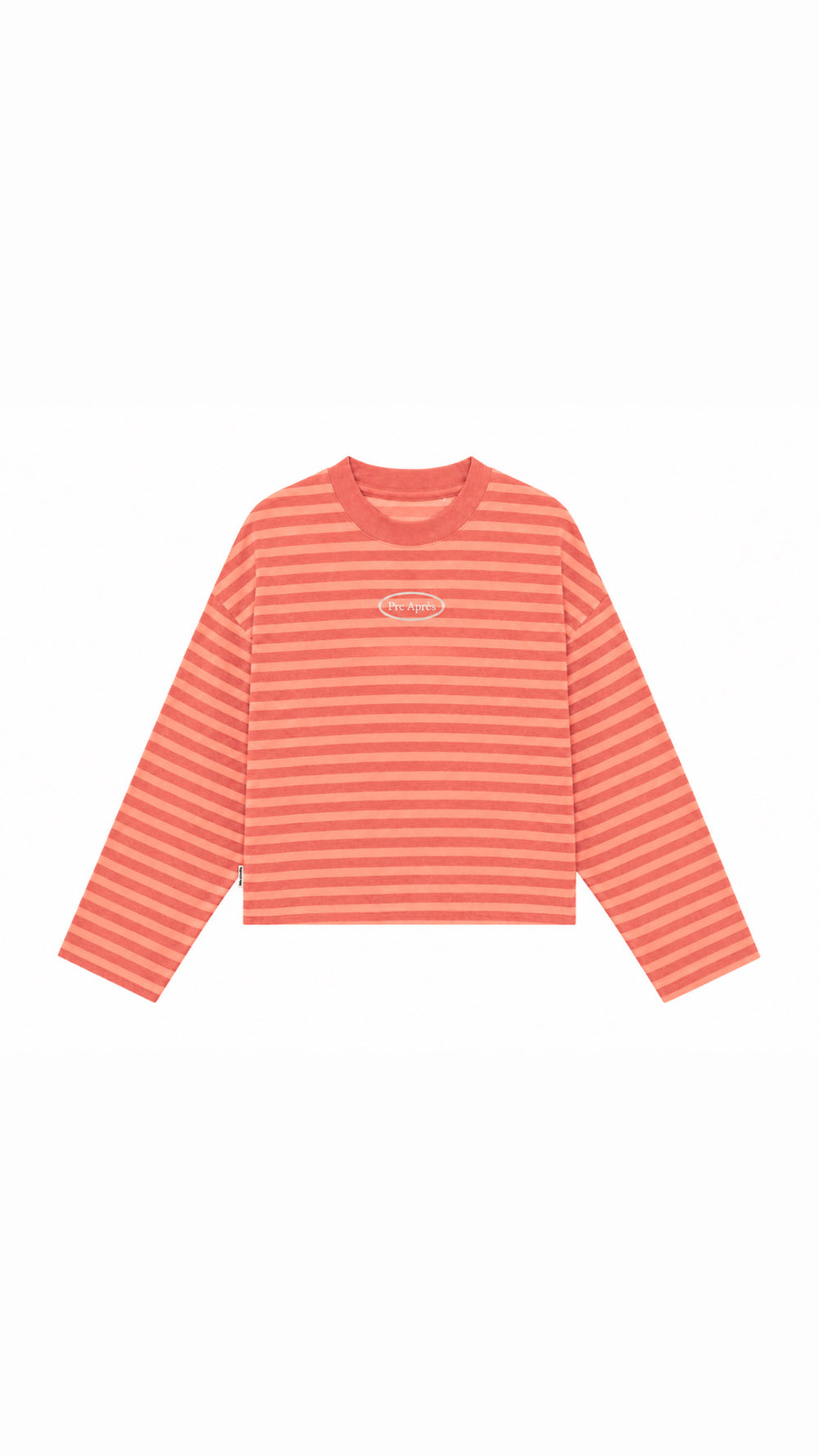 Logo Striped Long Sleeve - Salmon/Orange
