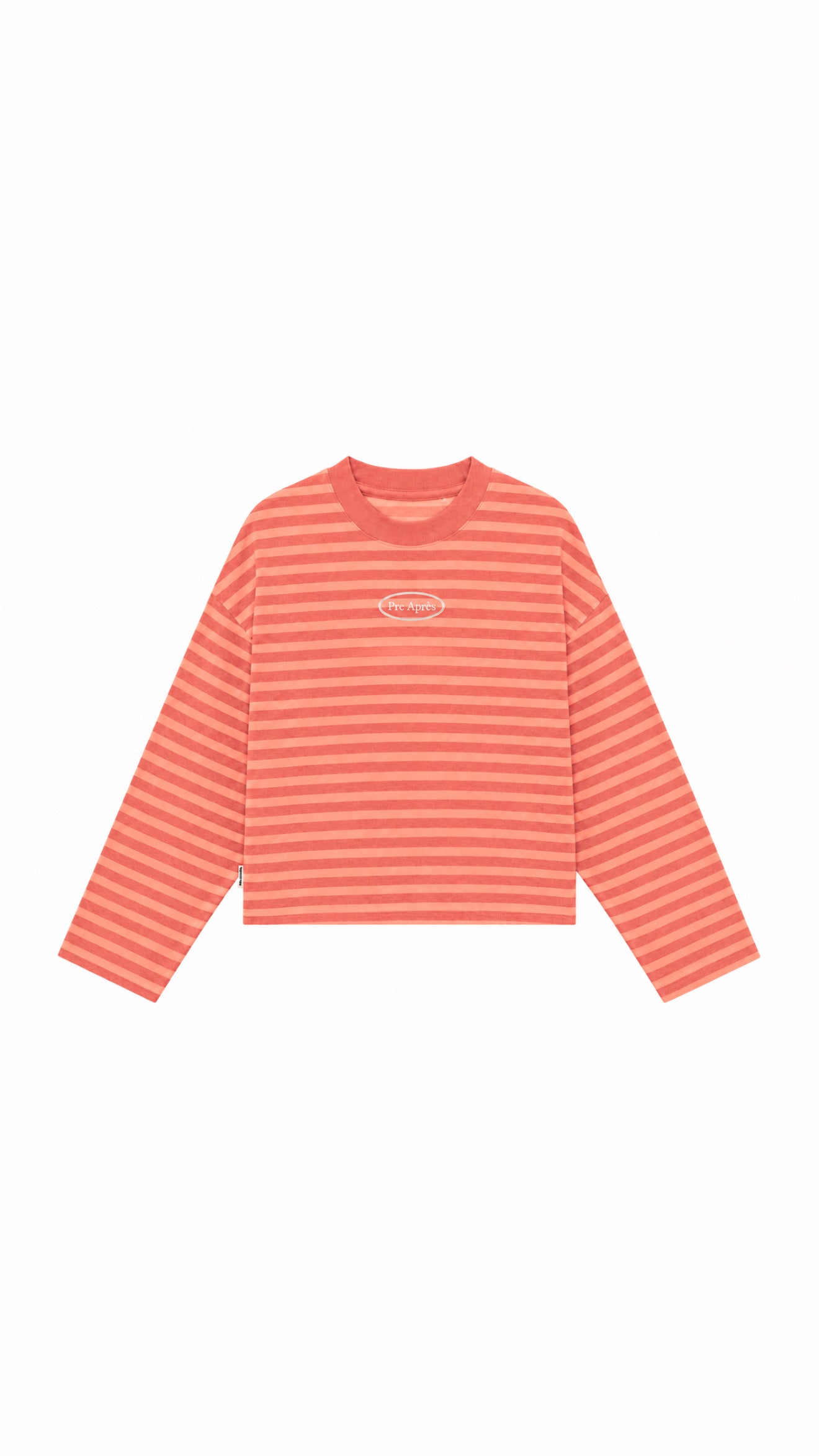 Logo Striped Long Sleeve - Salmon/Orange