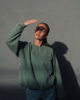 Vintage Washed Sweatshirt – Forrest Green