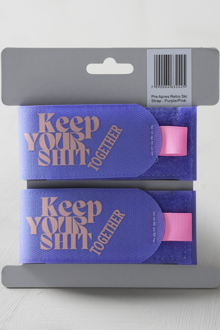 Pre Après Retro Ski Strap - Purple/Pink 2pk