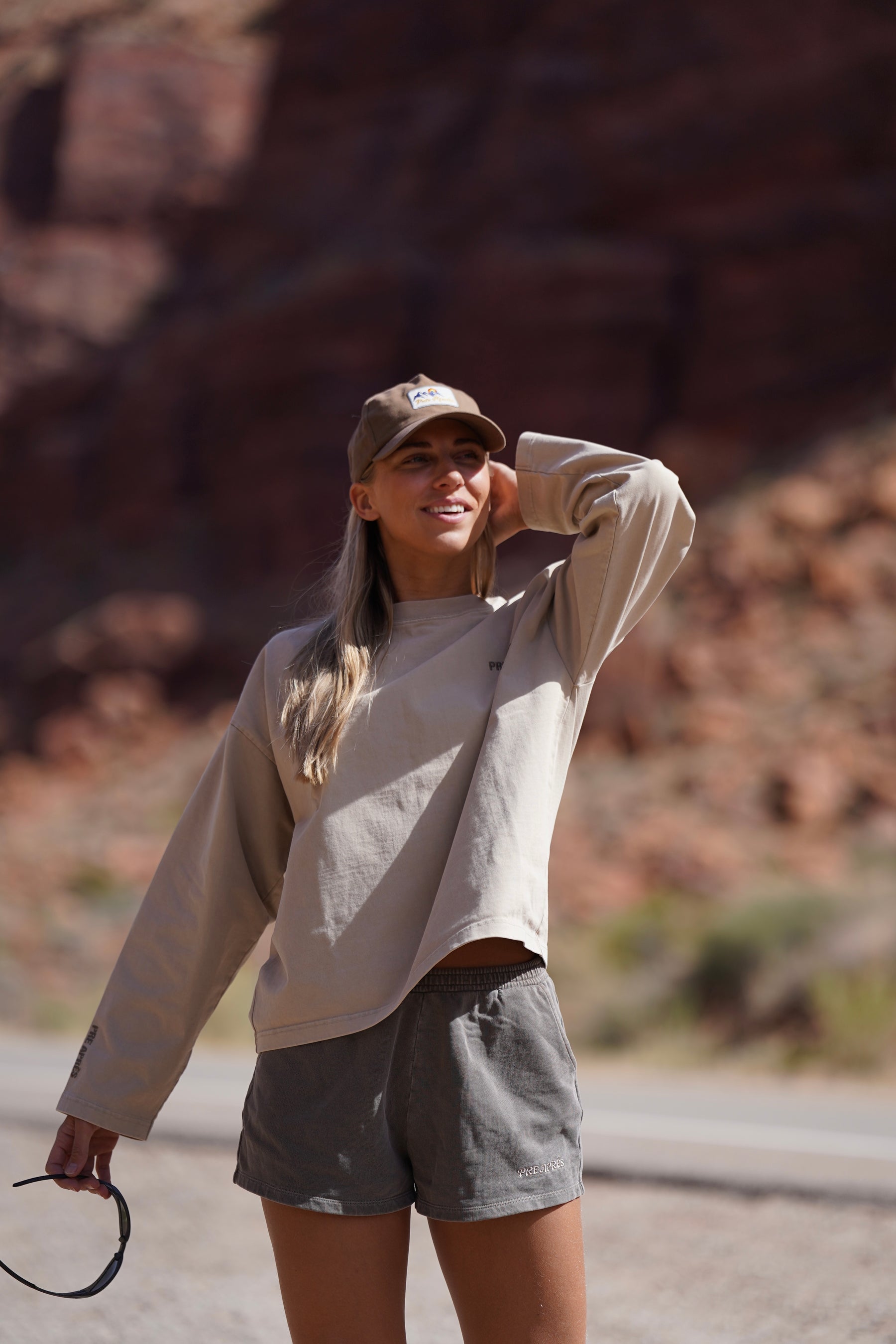 Boxy Maverick Long Sleeve - Khaki Grey