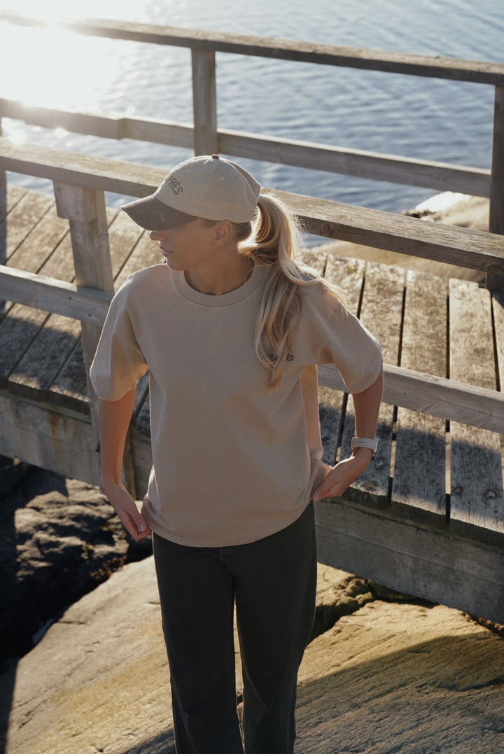 Skiers Oversized Heavy Tee - Sandstone
