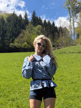 Logo Striped Long Sleeve - Blue/Blue