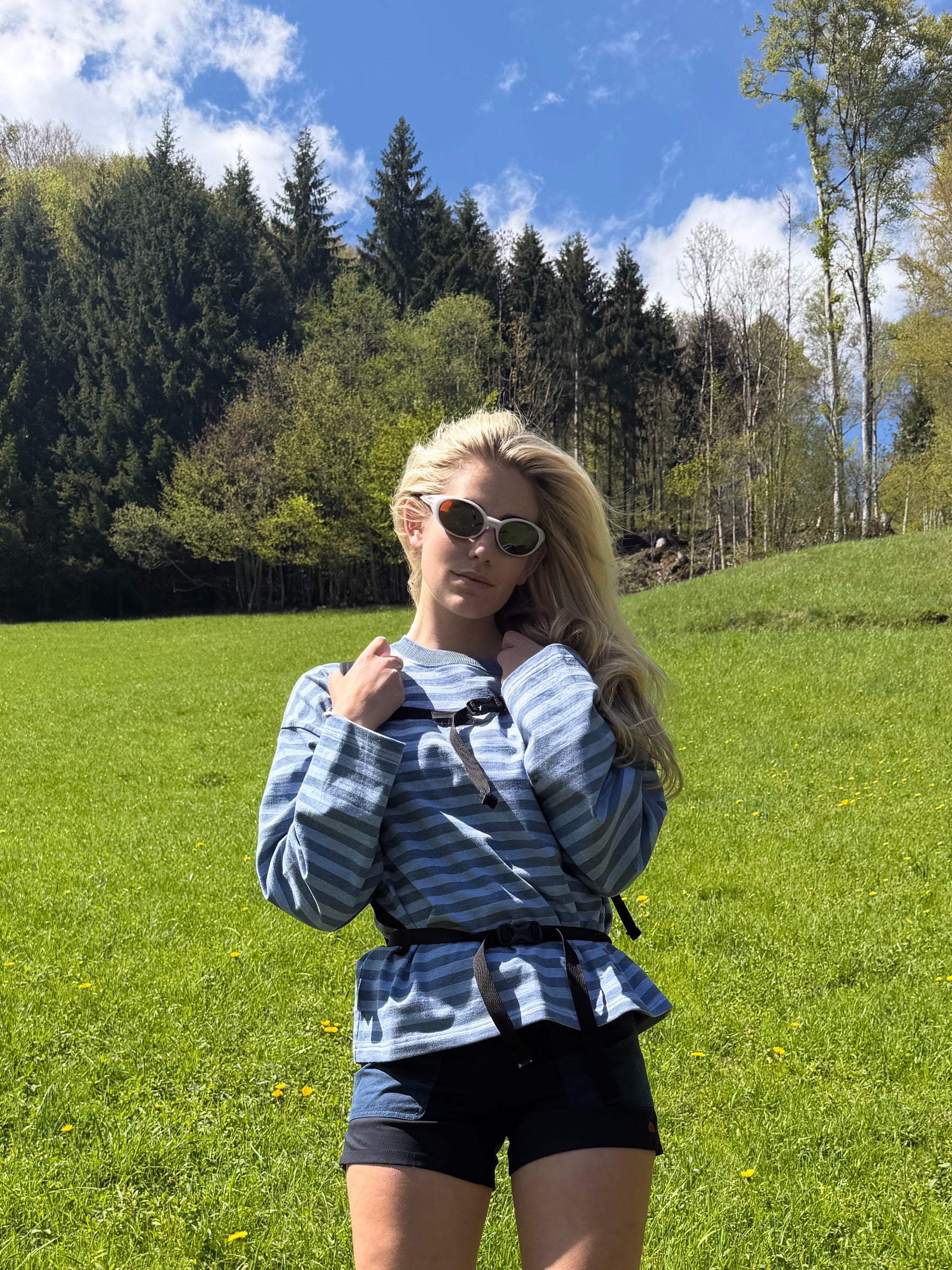 Logo Striped Long Sleeve - Blue/Blue