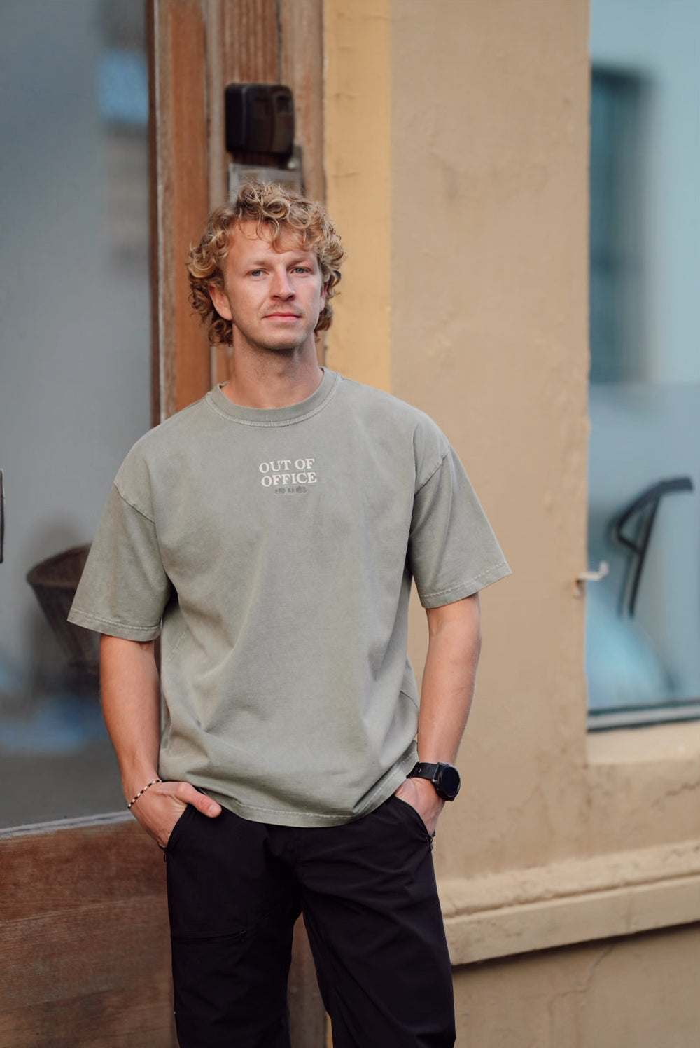 Out of Office Tee - Green Stone