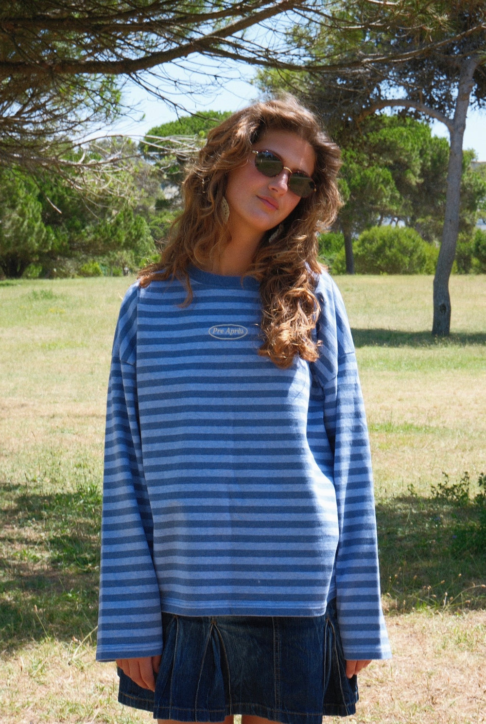 Logo Striped Long Sleeve - Blue/Blue