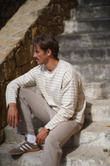 Boxy Long Sleeve - Grey/White