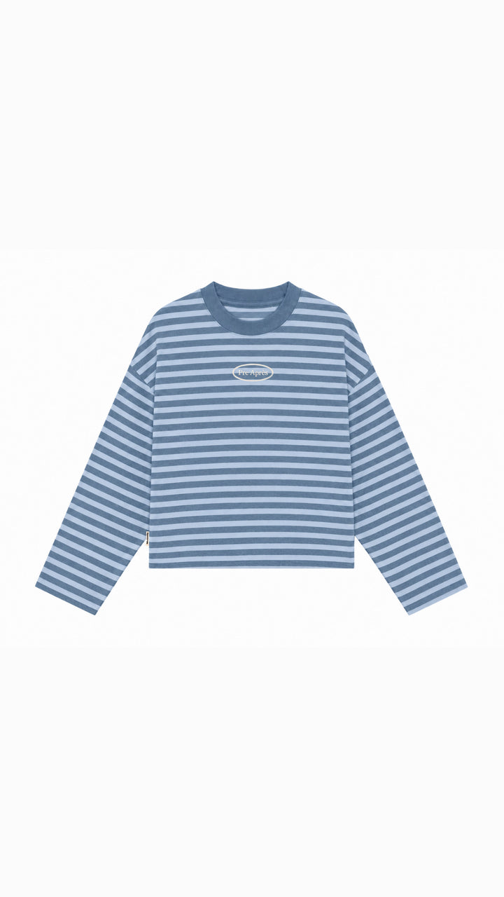 Logo Striped Long Sleeve - Blue/Blue
