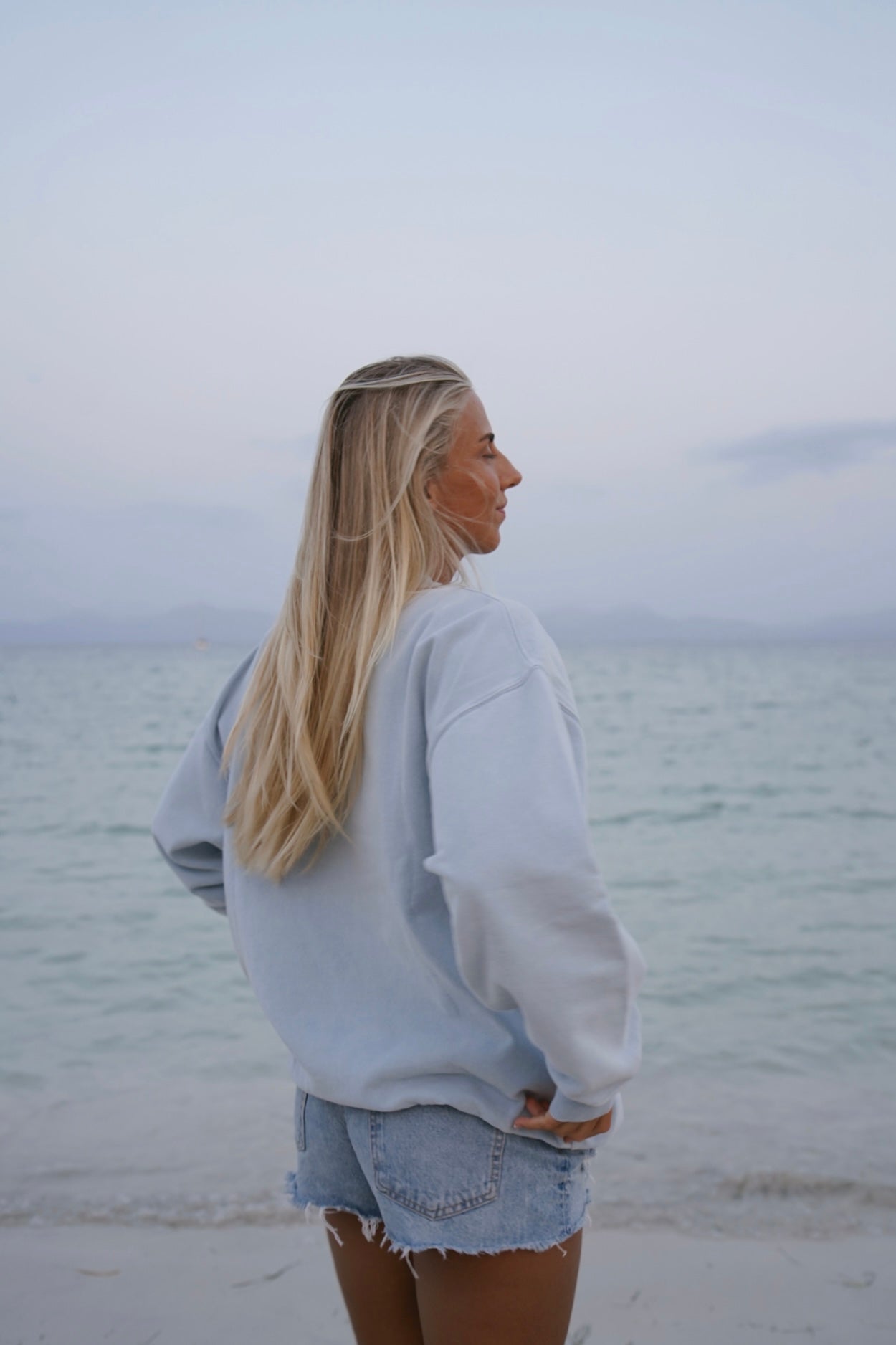 Vintage Washed Sweatshirt - Blue Breeze
