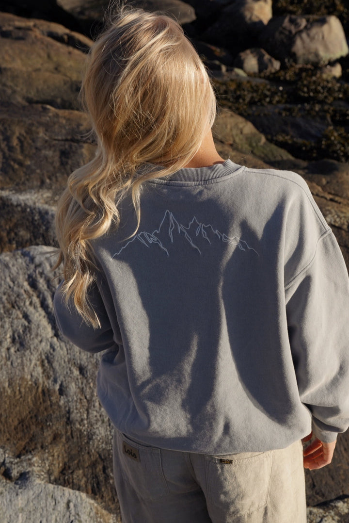 Off Piste Vintage Washed Sweatshirt - Stormy Blue