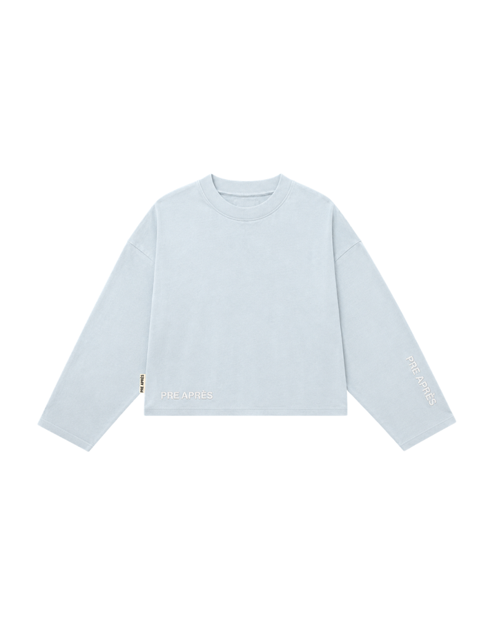 Boxy Long Sleeve - Blue Ice Melange