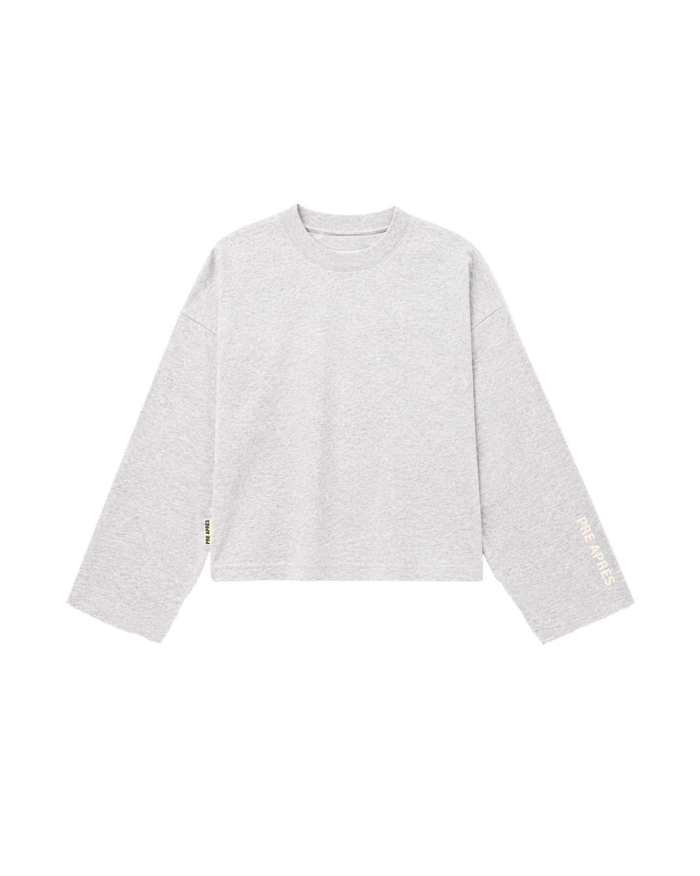 Boxy Long Sleeve- Grey Melange