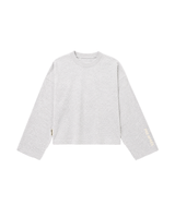 Boxy Long Sleeve- Grey Melange