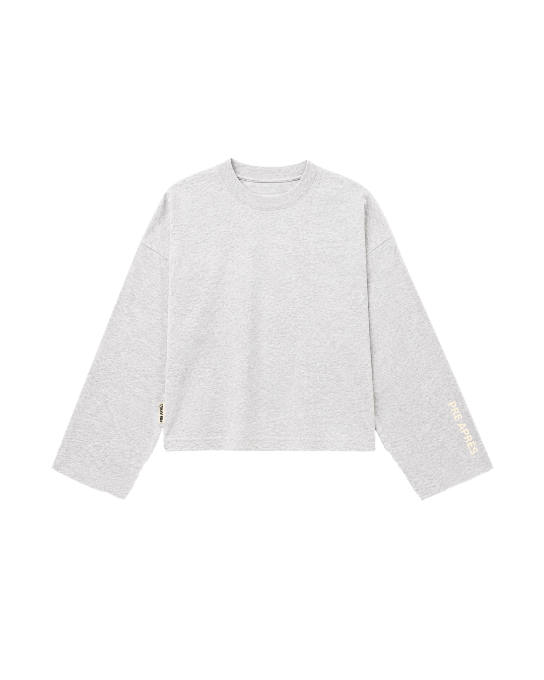 Boxy Long Sleeve- Grey Melange