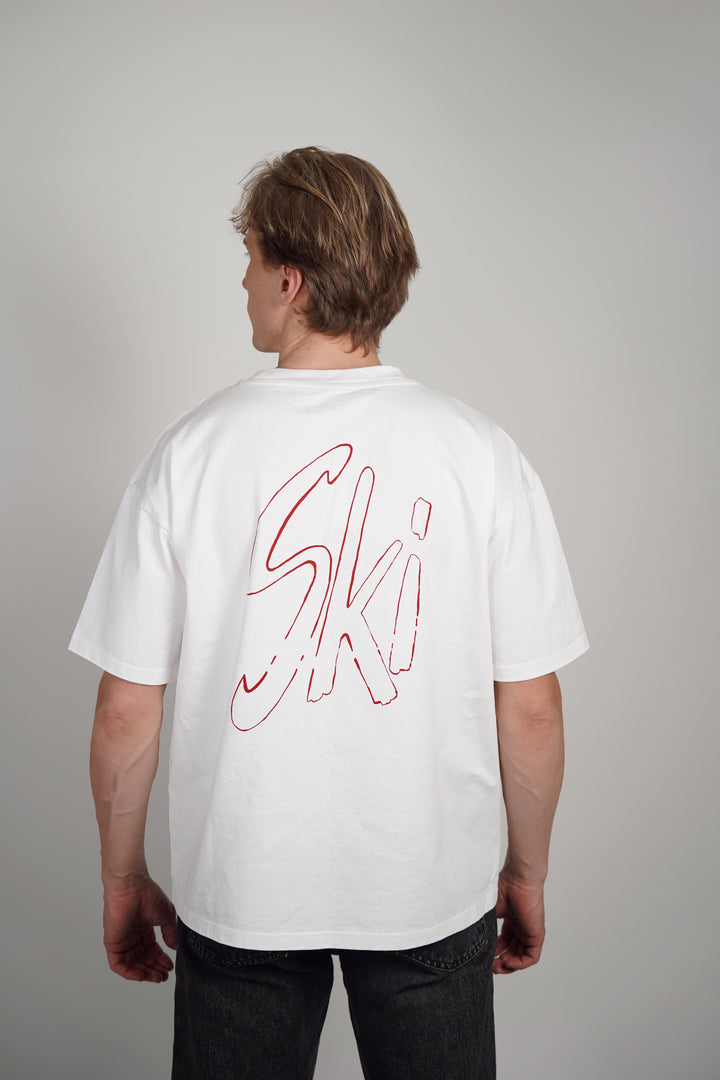 SKI Oversized Heavy Tee - White