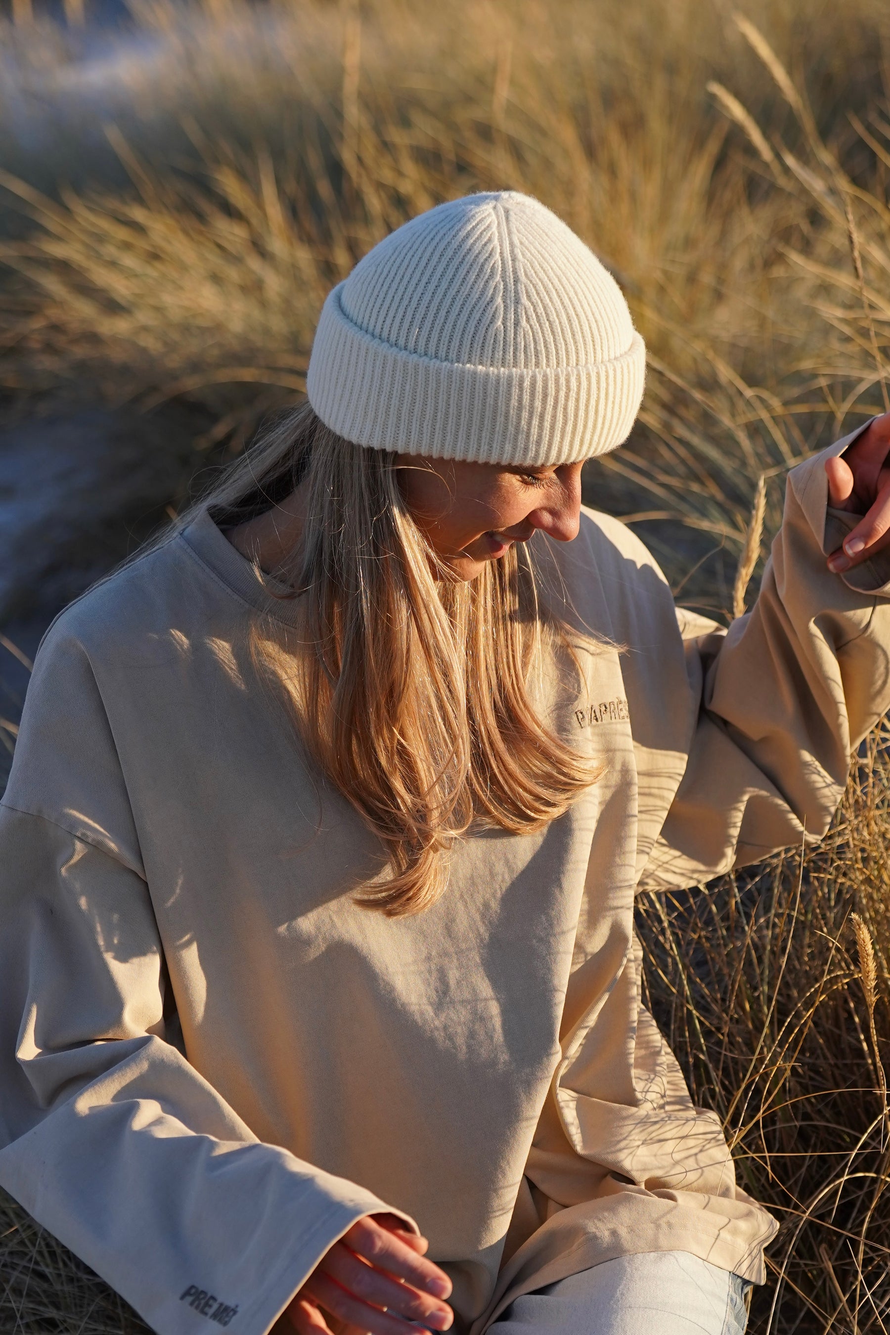 Wool Beanie - Cream White
