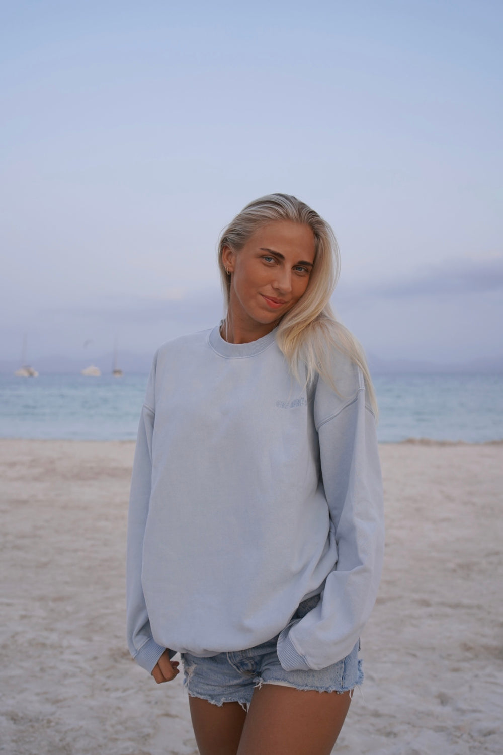 Vintage Washed Sweatshirt - Blue Breeze