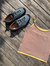 Duo Top - Taupe/Yellow