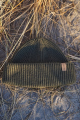 Wool Beanie - Green Stone