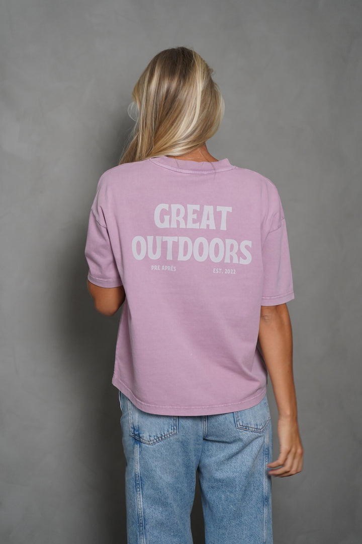 Great Outdoors Tee - Dusty Lilac