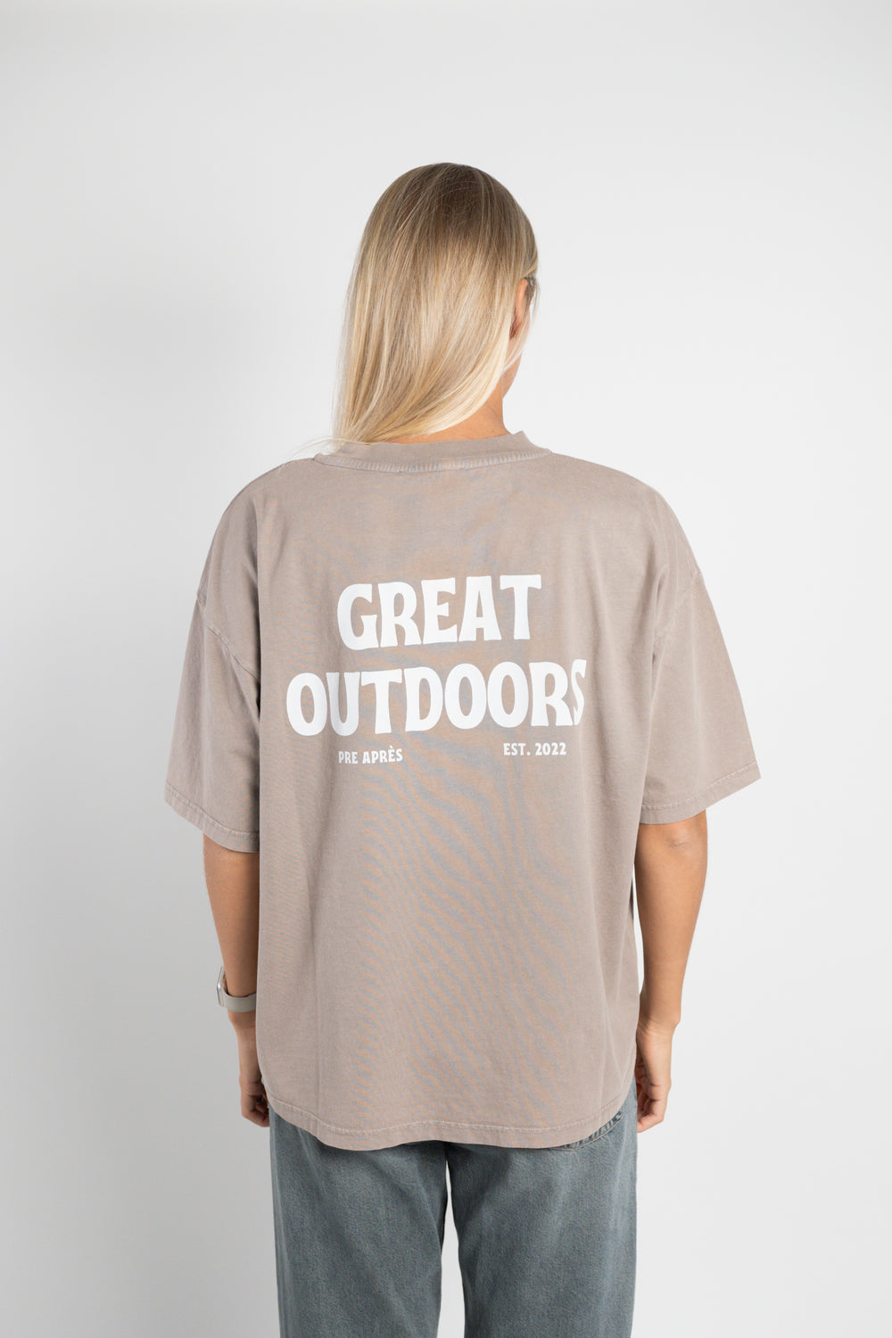 Great Outdoors Oversized Tee - Rustic Brown