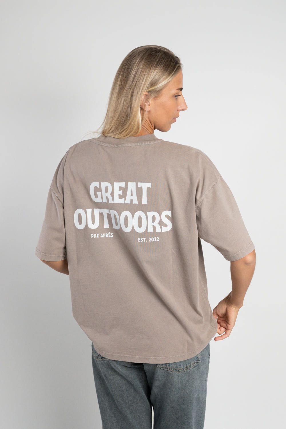 Great Outdoors Oversized Tee - Rustic Brown