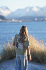 Drop Point Tee - Oil Green