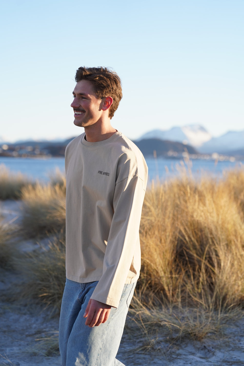 Boxy Maverick Long Sleeve - Khaki Grey