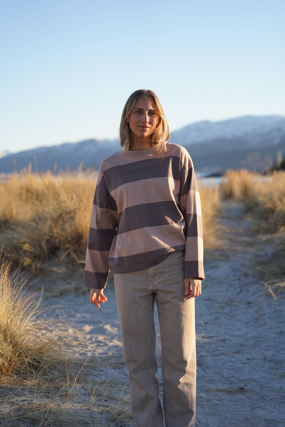 Distressed Striped Long sleeve - Brown/Brown