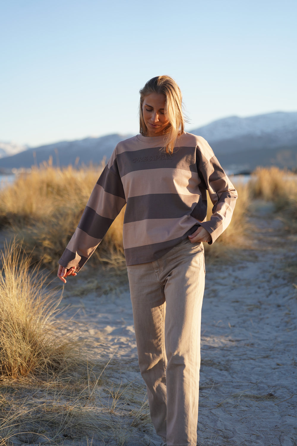 Distressed Striped Long sleeve - Brown/Brown