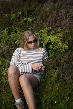 Logo Striped Long Sleeve - Brown/Yellow