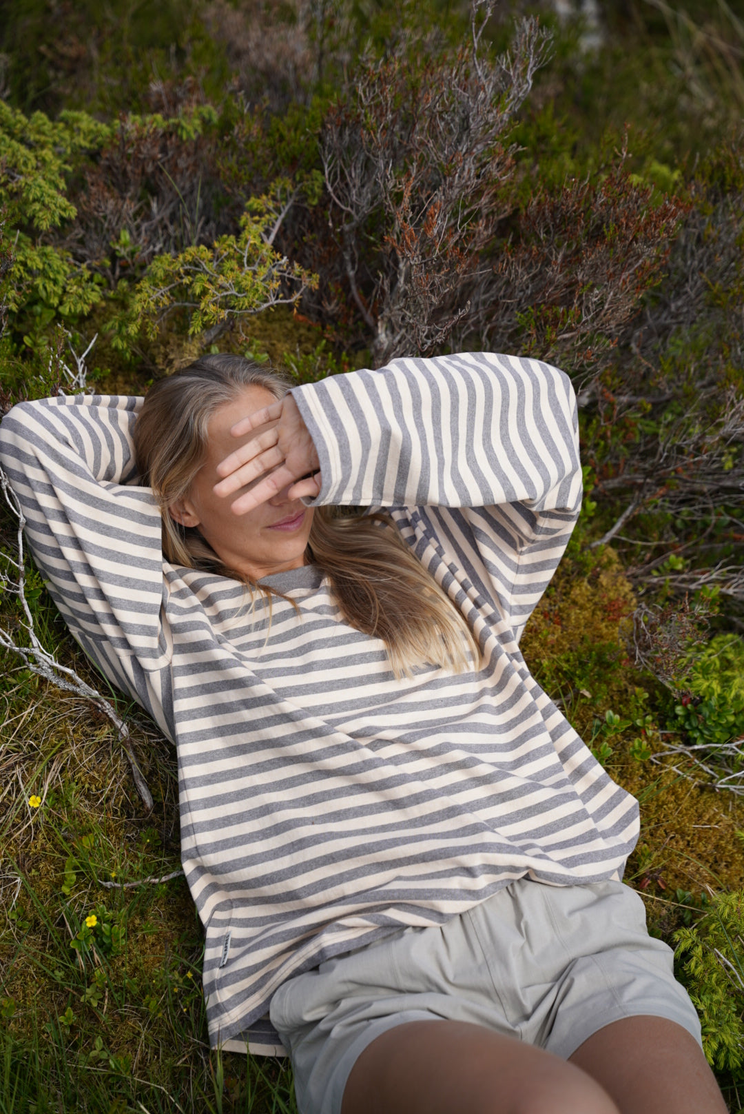 Logo Striped Long Sleeve - Brown/Yellow
