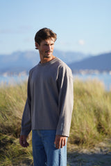 Boxy Long Sleeve - Brown Melange