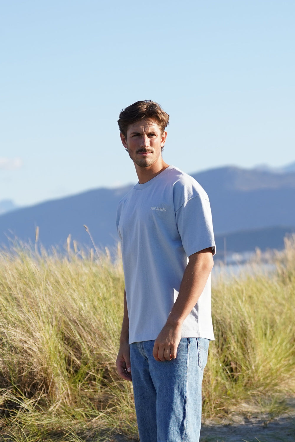 Base Tee - Blue Ice Melange