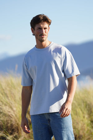 Base Tee - Blue Ice Melange