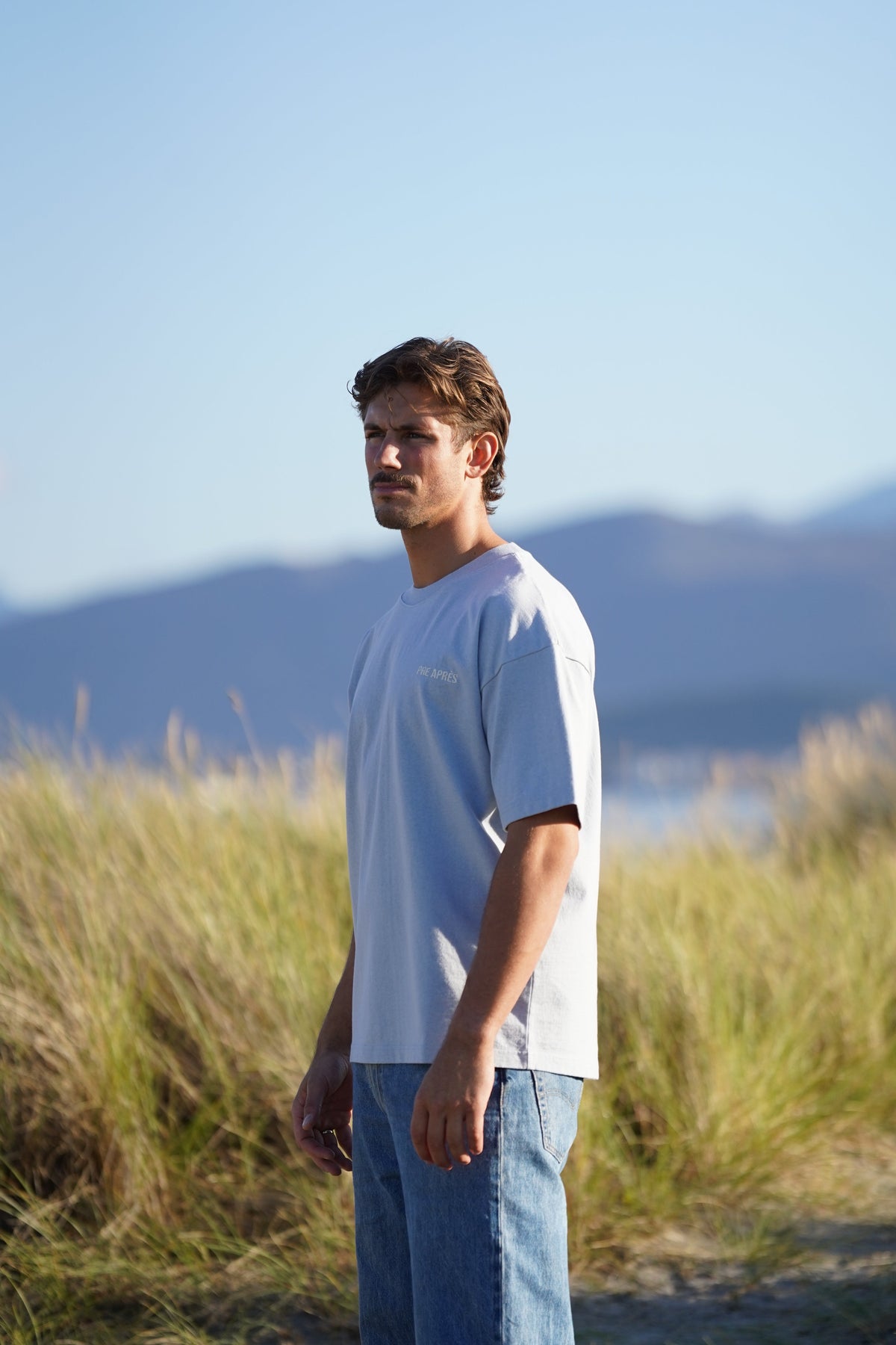 Base Tee - Blue Ice Melange