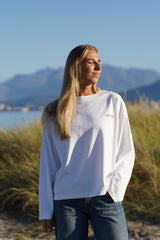 Native Long Sleeve - White/Cherry