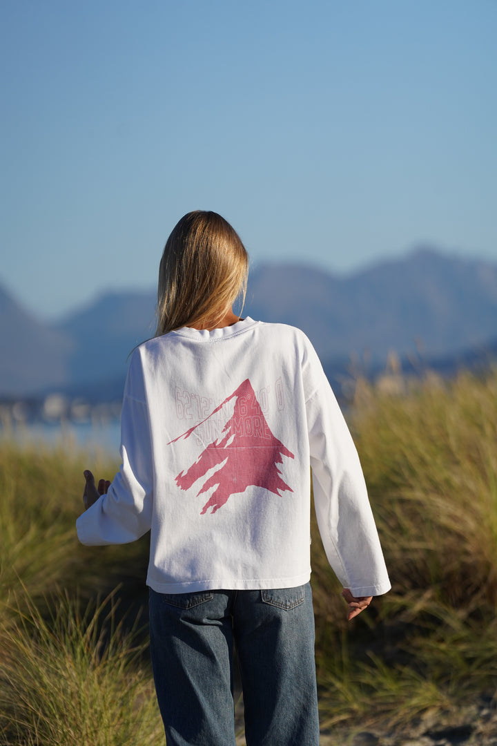 Native Long Sleeve - White/Cherry