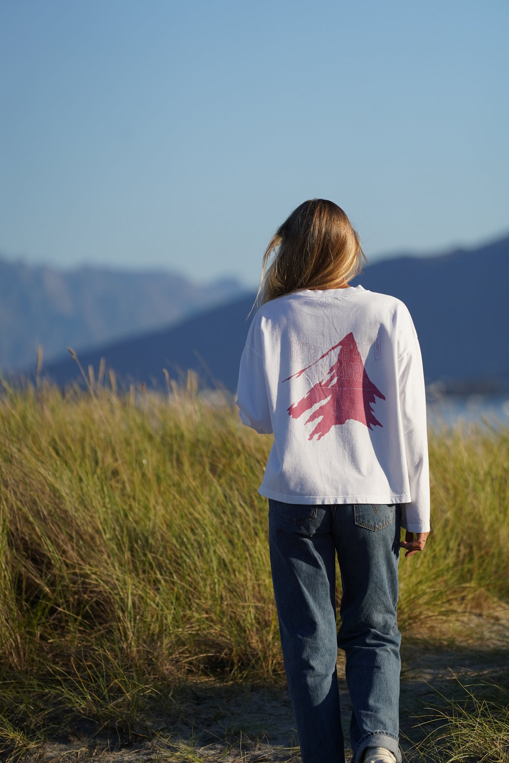 Native Long Sleeve - White/Cherry