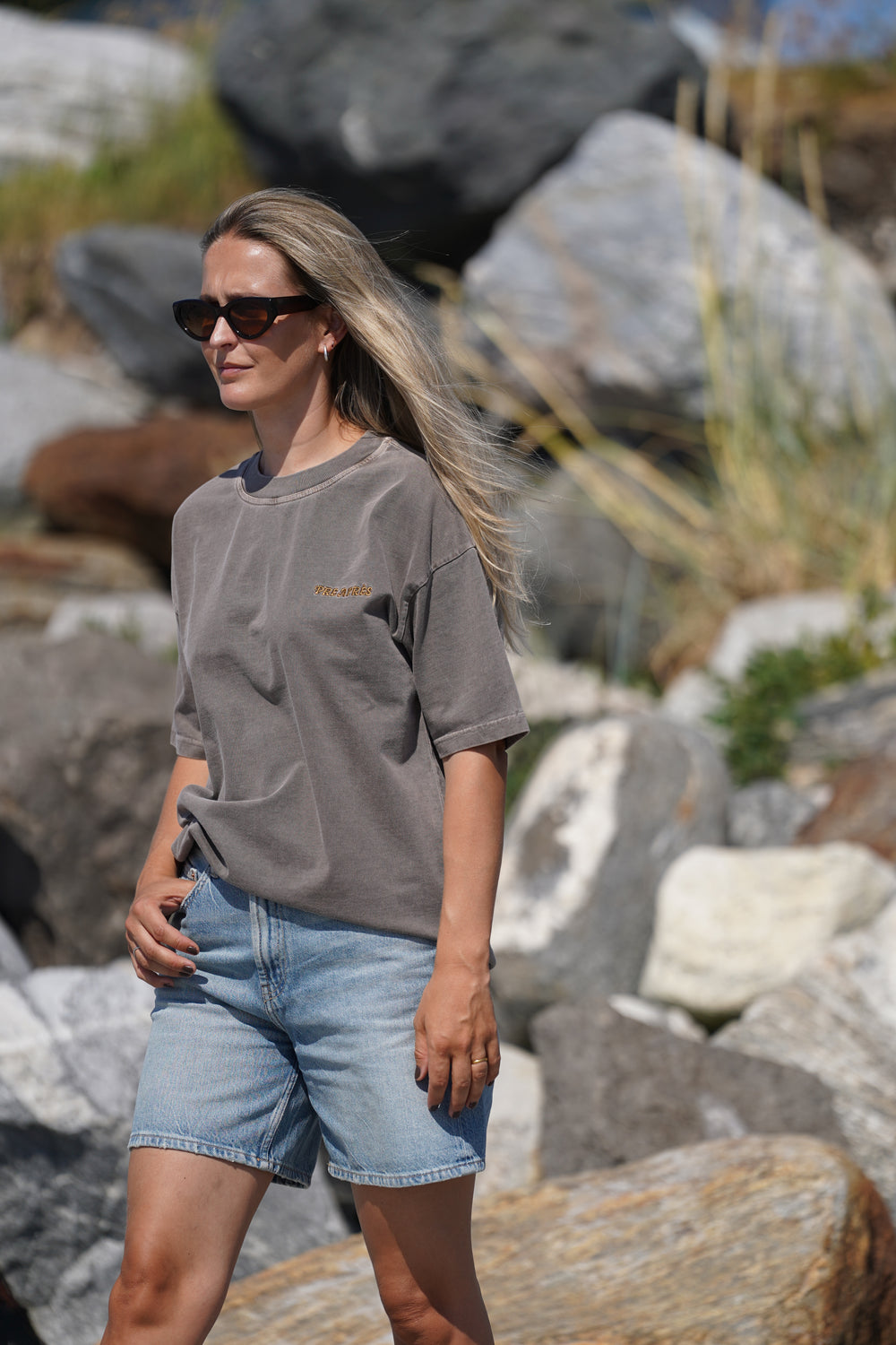 Base Washed Tee - Soft Brown