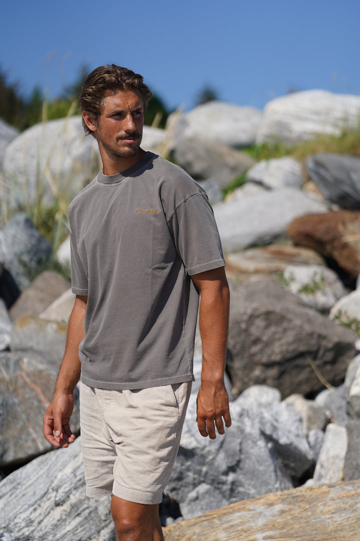 Base Washed Tee - Soft Brown