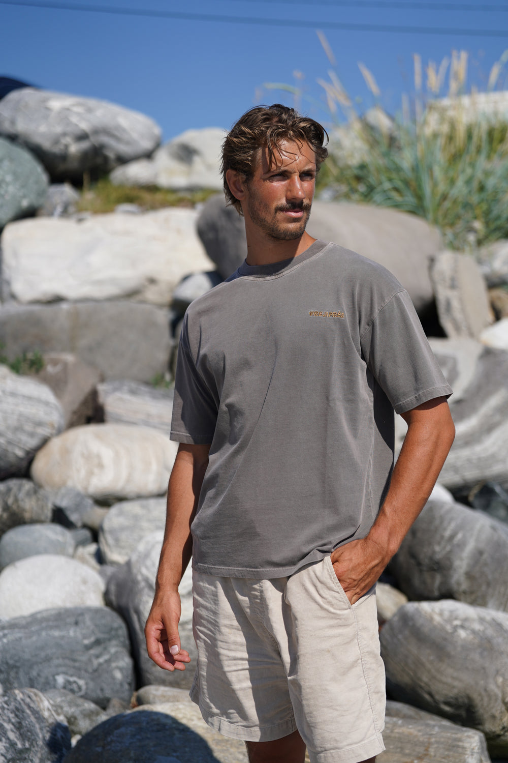 Base Washed Tee - Soft Brown