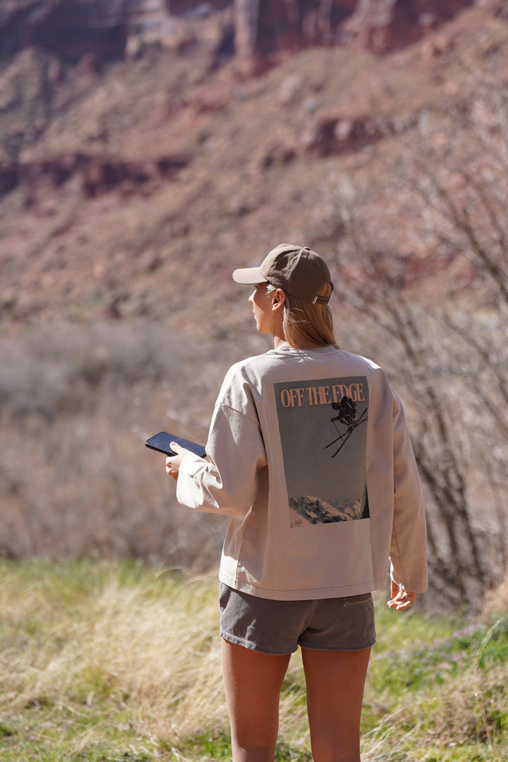 Boxy Maverick Long Sleeve - Khaki Grey