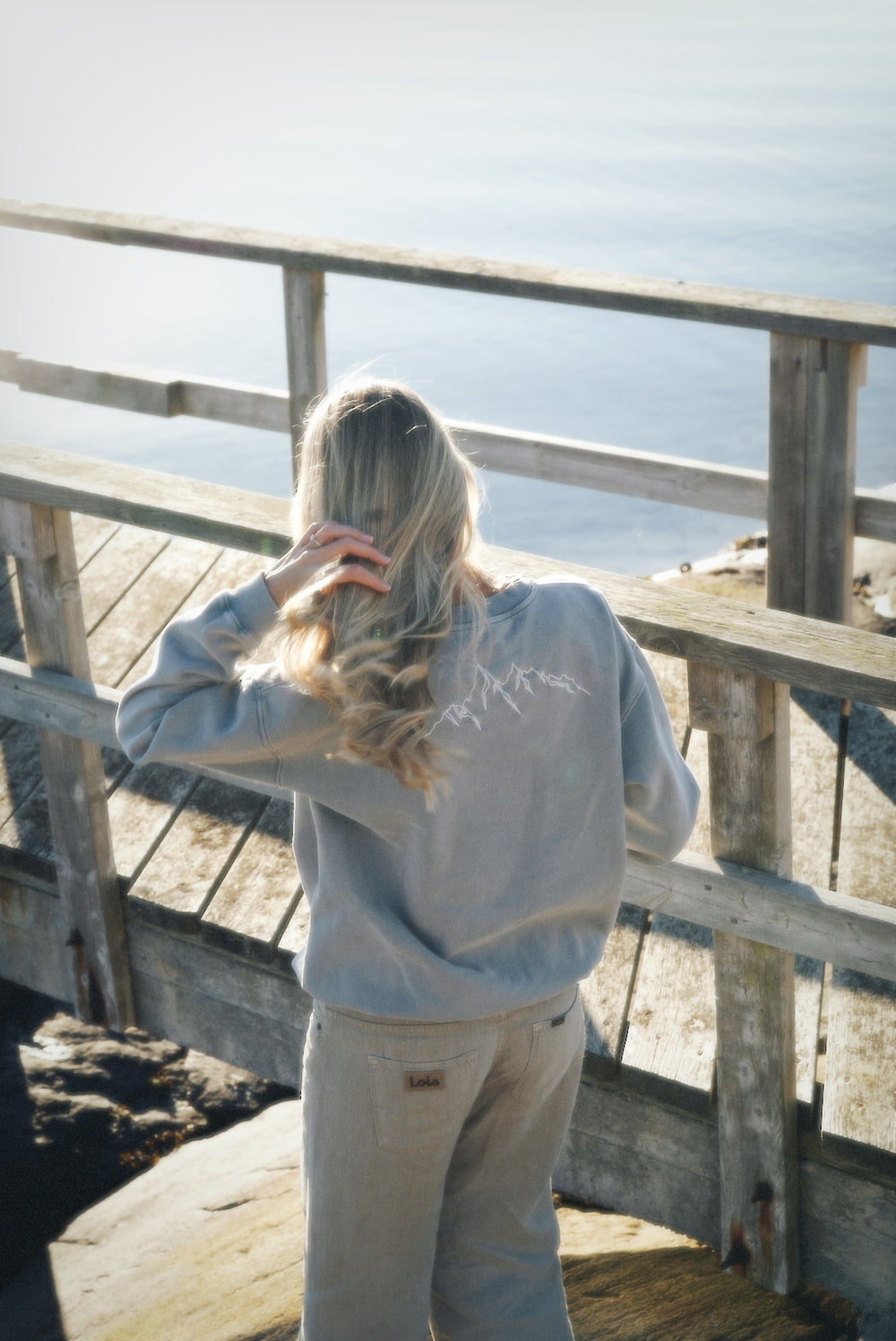 Off Piste Vintage Washed Sweatshirt - Stormy Blue