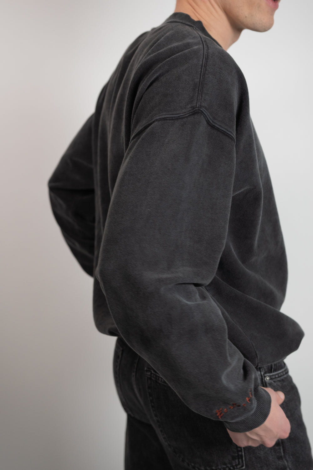 Ecstaski Vintage Washed Sweatshirt - Faded black